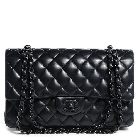 chanel so black medium flap|Chanel medium flap bag price.